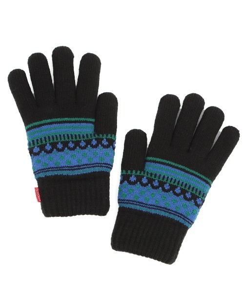 チチカカ（チチカカ）の「ドットボーダー手袋（手袋・レディース・キャメル/グリーン/ブラック・FREE）」の7枚目の写真