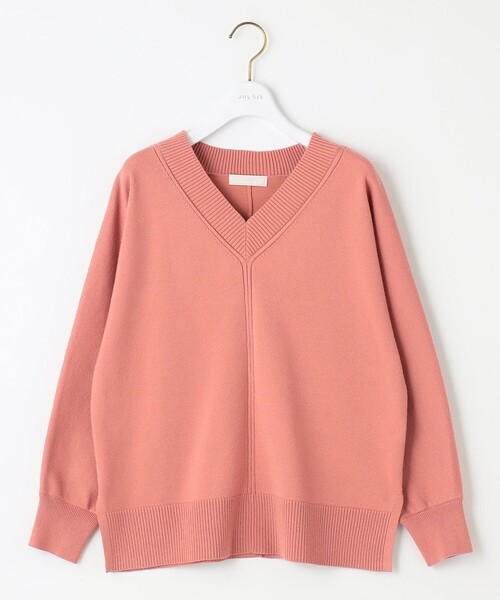 とと　Cニット　ピンク 23区 【洗える】ウールカシミヤ Vネック ニット （ピンク系