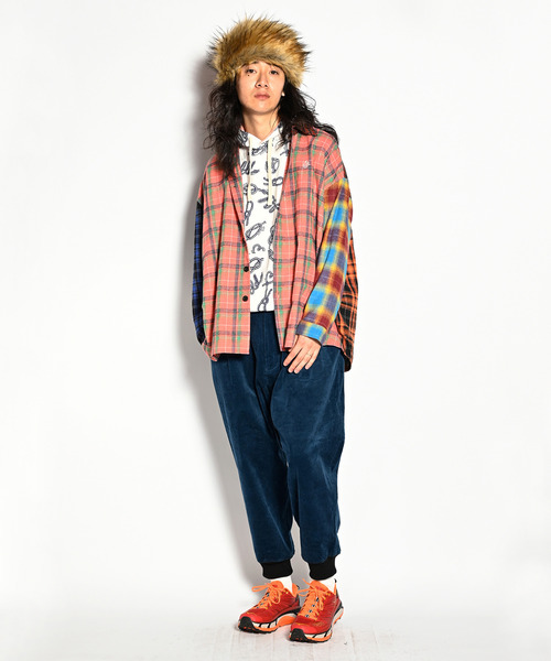 ALDIES(アールディーズ)の「Rib Pants / リブパンツ(その他パンツ・メンズ・ネイビー/マルチ/ブラウン×イエロー・LARGE/X-LARGE/MEDIUM/SMALL)」の2枚目の写真