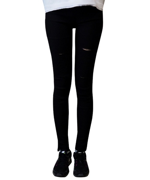 DiamondHearts(ダイヤモンドハーツ)の「ダメージ スキニーパンツ(その他パンツ・レディース・ブラック・SMALL/XX-LARGE/X-LARGE/LARGE/MEDIUM)」の12枚目の写真