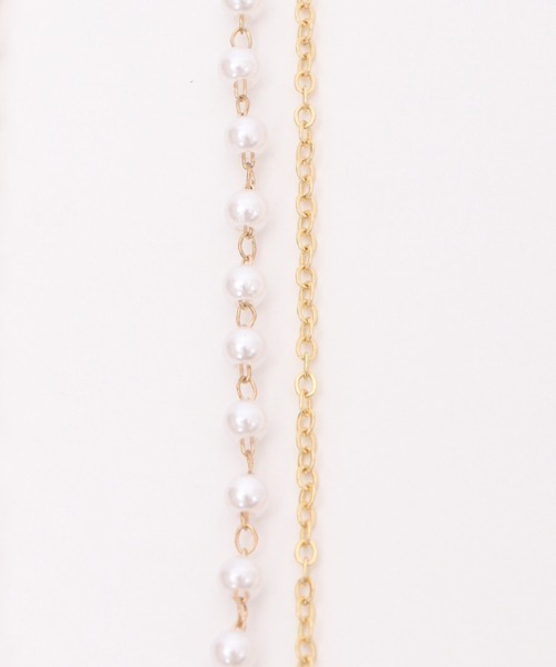 axes femme POETIQUE（アクシーズファムポエティック）の「ハートチャーム２連ネックレス（ネックレス・レディース・ゴールド・FREE）」の5枚目の写真