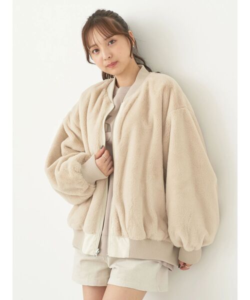 earth music&ecology(アースミュージックアンドエコロジー)の「リバーシブルMA-1(MA-1・レディース・アイボリー/ブラック/カーキ・M/L)」の13枚目の写真