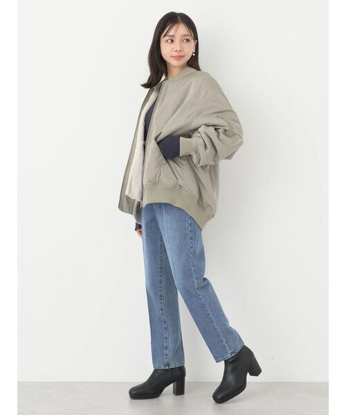 earth music&ecology(アースミュージックアンドエコロジー)の「リバーシブルMA-1(MA-1・レディース・アイボリー/ブラック/カーキ・M/L)」の19枚目の写真