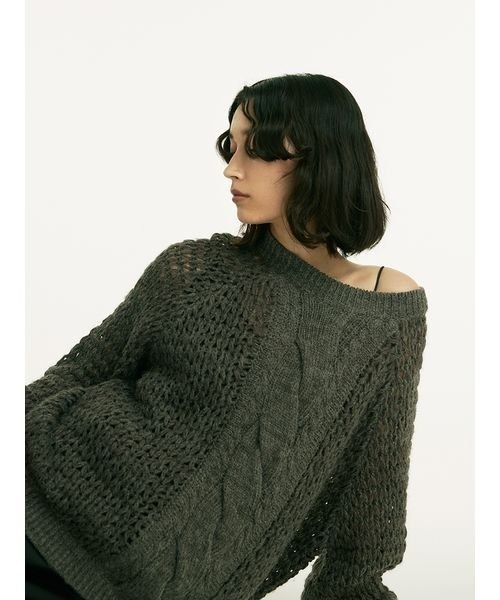 styling スタイリング ハンドケーブルニットプルオーバー ハンドケーブルニットプルオーバー | Knit | HER. Online Store