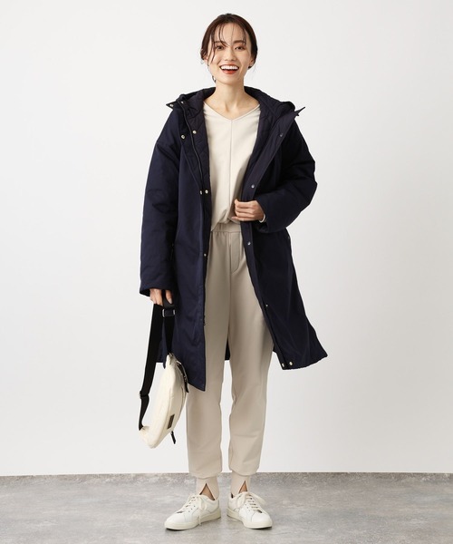 BARNYARDSTORM（バンヤードストーム）の「BARNYARDSTORM / 2WAY中綿ブルゾン【WEB限定Lサイズ】（ダウンジャケット/コート・レディース・ネイビー/ブラック・2/0/1）」の5枚目の写真