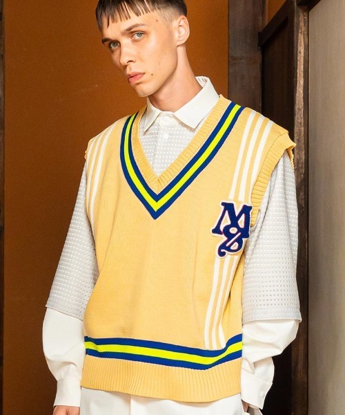 masterkey(マスターキー)の「mcg3372-SKOOL ベスト(ベスト・メンズ・ネイビー/クリーム・1/2)」の3枚目の写真