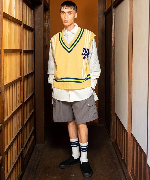 masterkey(マスターキー)の「mcg3372-SKOOL ベスト(ベスト・メンズ・ネイビー/クリーム・1/2)」の10枚目の写真