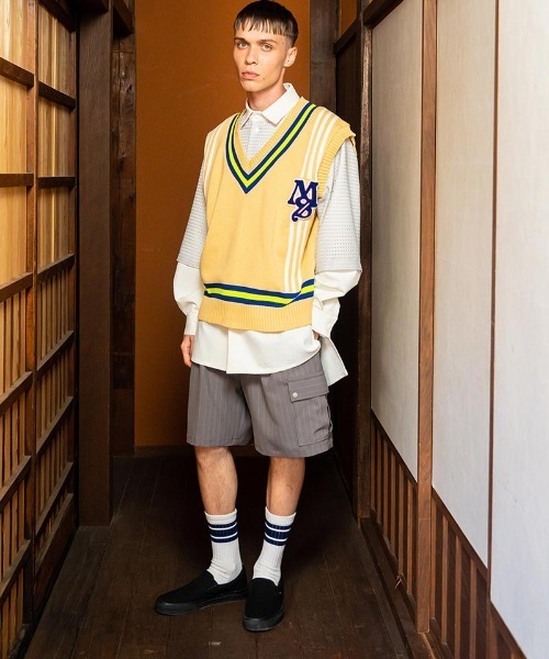 masterkey(マスターキー)の「mcg3372-SKOOL ベスト(ベスト・メンズ・ネイビー/クリーム・1/2)」の11枚目の写真