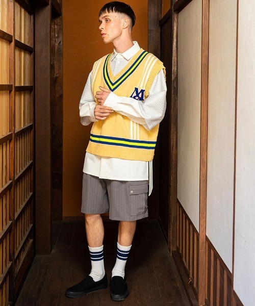 masterkey(マスターキー)の「mcg3372-SKOOL ベスト(ベスト・メンズ・ネイビー/クリーム・1/2)」の13枚目の写真