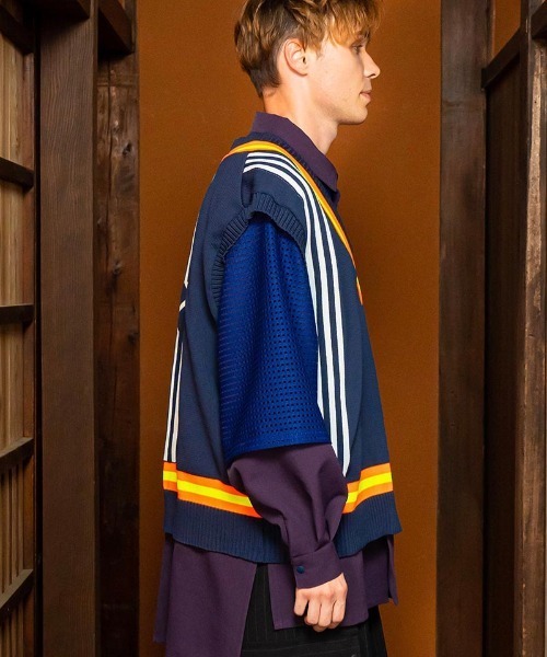 masterkey(マスターキー)の「mcg3372-SKOOL ベスト(ベスト・メンズ・ネイビー/クリーム・1/2)」の15枚目の写真