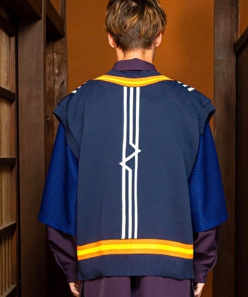 masterkey(マスターキー)の「mcg3372-SKOOL ベスト(ベスト・メンズ・ネイビー/クリーム・1/2)」の16枚目の写真