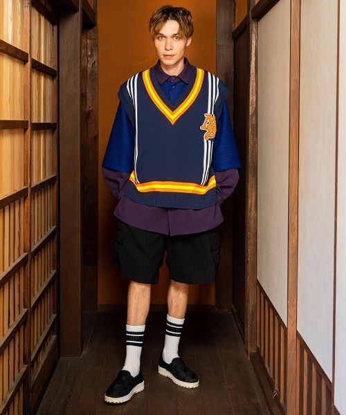 masterkey(マスターキー)の「mcg3372-SKOOL ベスト(ベスト・メンズ・ネイビー/クリーム・1/2)」の17枚目の写真