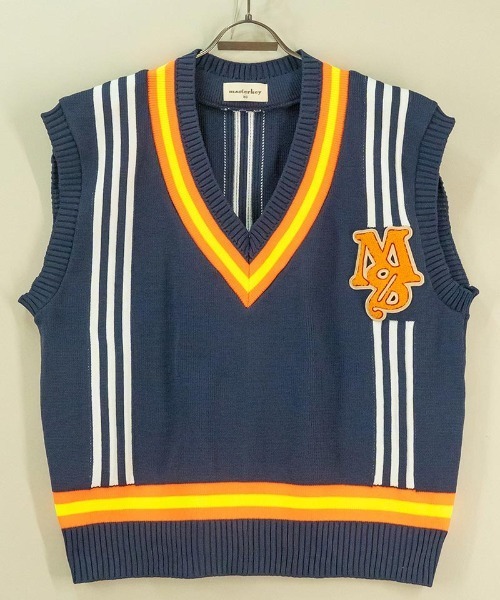 masterkey(マスターキー)の「mcg3372-SKOOL ベスト(ベスト・メンズ・ネイビー/クリーム・1/2)」の20枚目の写真