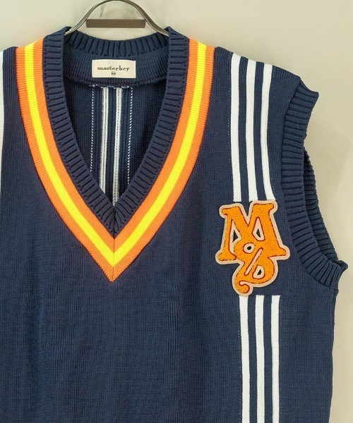 masterkey(マスターキー)の「mcg3372-SKOOL ベスト(ベスト・メンズ・ネイビー/クリーム・1/2)」の22枚目の写真