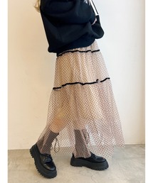 PHILLY | 【PHILLY】ドットチュールロングスカート(スカート)