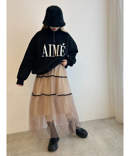 PHILLY（フィリー）の「WC/ドットチュールロングスカート（スカート・レディース・ベージュ/ブラック・FREE）」の19枚目の写真