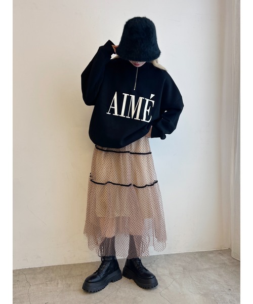 PHILLY（フィリー）の「WC/ドットチュールロングスカート（スカート・レディース・ベージュ/ブラック・FREE）」の20枚目の写真