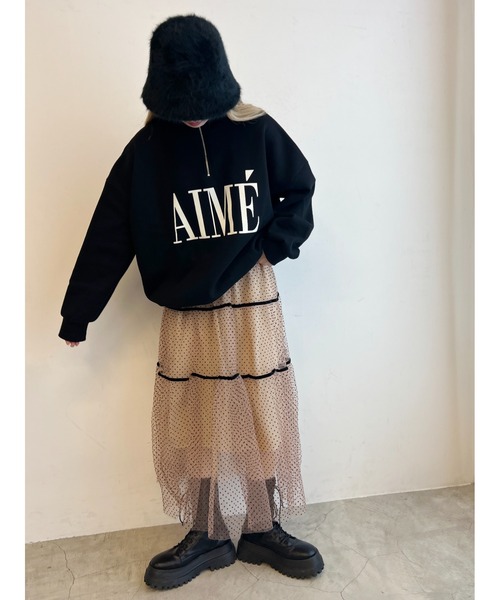 PHILLY（フィリー）の「WC/ドットチュールロングスカート（スカート・レディース・ベージュ/ブラック・FREE）」の21枚目の写真