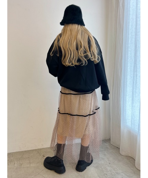 PHILLY（フィリー）の「WC/ドットチュールロングスカート（スカート・レディース・ベージュ/ブラック・FREE）」の22枚目の写真