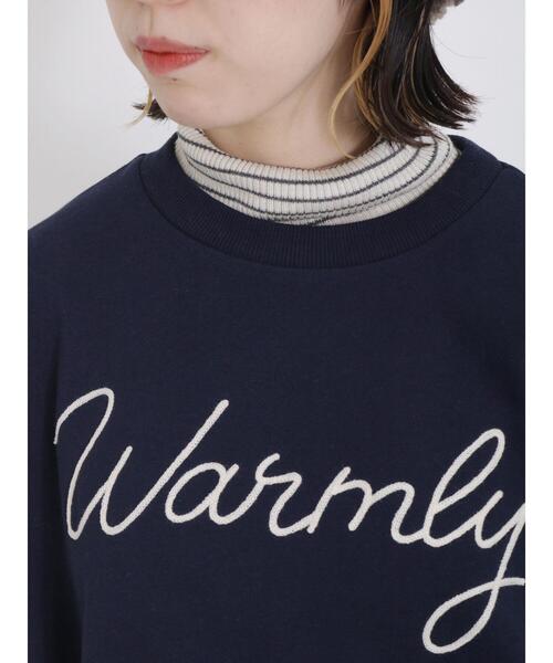 Samansa Mos2（サマンサ モスモス）の「チェーン刺繍ロゴ裾ドロスト