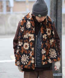 も*そ様 Flower camo jacquard boa muffler superNova. - Flower camo jacquard boa muffler / マフラー