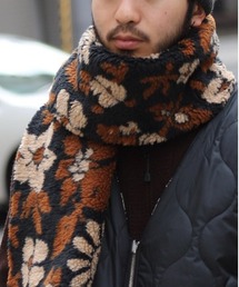 superNova. Flower camo ボア　マフラー superNova. - Flower camo jacquard boa muffler / マフラー