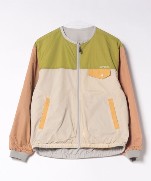 KRIFF MAYER Lady's Collection（クリフメイヤーレディースコレクション）の「ノーカラーひっくりライトJK（ノーカラージャケット・レディース・ブルー/アイボリー/カラフル/その他5・MEDIUM/LARGE）」の9枚目の写真