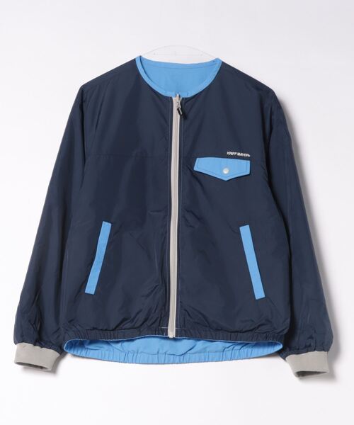 KRIFF MAYER Lady's Collection（クリフメイヤーレディースコレクション）の「ノーカラーひっくりライトJK（ノーカラージャケット・レディース・ブルー/アイボリー/カラフル/その他5・MEDIUM/LARGE）」の8枚目の写真