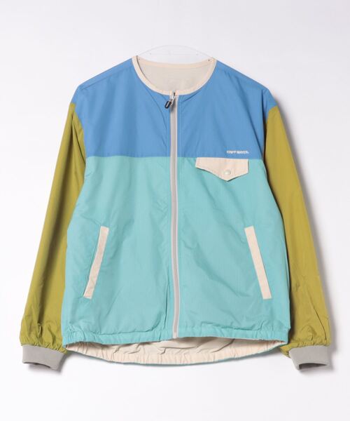 KRIFF MAYER Lady's Collection（クリフメイヤーレディースコレクション）の「ノーカラーひっくりライトJK（ノーカラージャケット・レディース・ブルー/アイボリー/カラフル/その他5・MEDIUM/LARGE）」の7枚目の写真