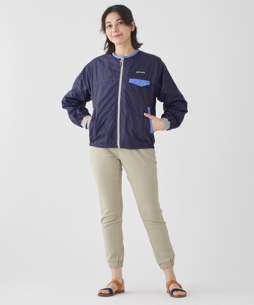 KRIFF MAYER Lady's Collection（クリフメイヤーレディースコレクション）の「ノーカラーひっくりライトJK（ノーカラージャケット・レディース・ブルー/アイボリー/カラフル/その他5・MEDIUM/LARGE）」の10枚目の写真