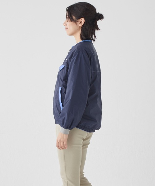 KRIFF MAYER Lady's Collection（クリフメイヤーレディースコレクション）の「ノーカラーひっくりライトJK（ノーカラージャケット・レディース・ブルー/アイボリー/カラフル/その他5・MEDIUM/LARGE）」の11枚目の写真