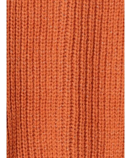 Te chichi TERRASSE(テチチテラス)の「片畦ラメメタルボタンカーディガン(カーディガン/ボレロ・レディース・オレンジ/オフホワイト/グレー・F)」の16枚目の写真