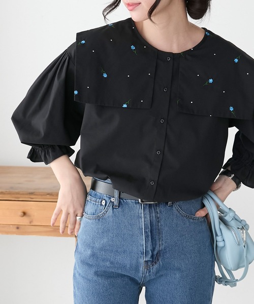 BONLECILL（ボンルシール）の「フラワー刺繍ビッグカラーキャンディー