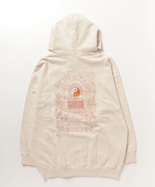BILLABONG（ビラボン）の「BILLABONG レディース TAKE IT EASY SWEAT PARKA パーカー 【2024年春夏モデル】/ビラボンバッググラフィックプリントロングプルオーバーフーディ（パーカー・レディース・ネイビー/イエロー/アイボリー・MEDIUM/LARGE）」の7枚目の写真