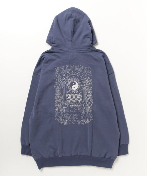 BILLABONG（ビラボン）の「BILLABONG レディース TAKE IT EASY SWEAT PARKA パーカー 【2024年春夏モデル】/ビラボンバッググラフィックプリントロングプルオーバーフーディ（パーカー・レディース・ネイビー/イエロー/アイボリー・MEDIUM/LARGE）」の4枚目の写真