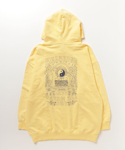BILLABONG（ビラボン）の「BILLABONG レディース TAKE IT EASY SWEAT PARKA パーカー 【2024年春夏モデル】/ビラボンバッググラフィックプリントロングプルオーバーフーディ（パーカー・レディース・ネイビー/イエロー/アイボリー・MEDIUM/LARGE）」の6枚目の写真