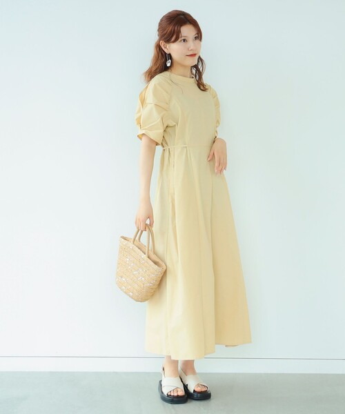 Ray BEAMS（レイビームス）の「Ray BEAMS / ショルダー スリット ワンピース（ワンピース・レディース・ブラック/クリーム/ライトブルー・0/1）」の5枚目の写真