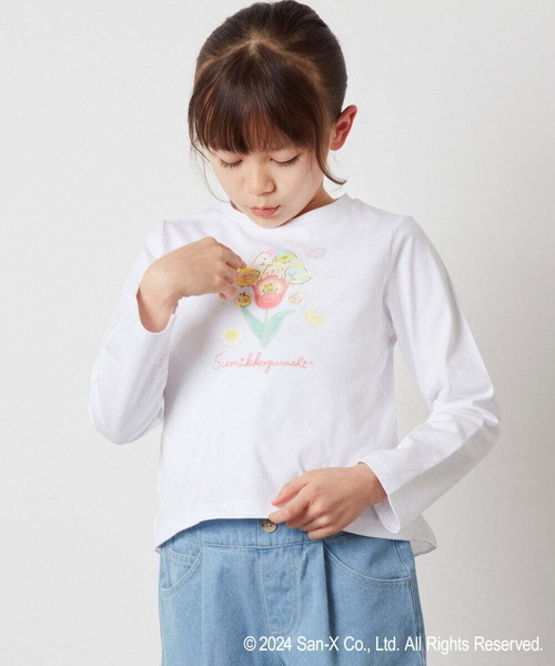 a.v.v（アーヴェヴェ）の「[100-140]【すみっコぐらし】バックフリルＴシャツ（Tシャツ/カットソー・キッズ・ホワイト・100/110/120/130/140）」の3枚目の写真