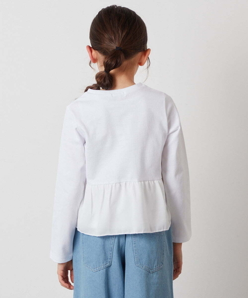a.v.v（アーヴェヴェ）の「[100-140]【すみっコぐらし】バックフリルＴシャツ（Tシャツ/カットソー・キッズ・ホワイト・100/110/120/130/140）」の6枚目の写真