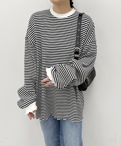 U by SPICK&SPAN花柄ワッフルオーバートップス ワッフルオーバートップス（Tシャツ/カットソー）｜U by