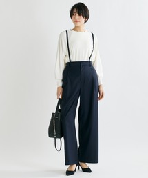 INED CLARO | サスペンダー付きワイドパンツ【セットアップ対応】(その他パンツ)