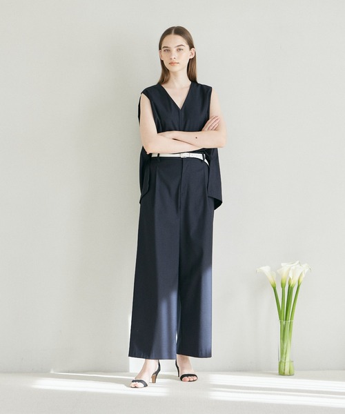 INED CLARO（イネドクラロ）の「サスペンダー付きワイドパンツ【セットアップ対応】（その他パンツ・レディース・グレー/ネイビー・11号/9号）」の22枚目の写真