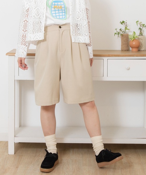 POU DOU DOU(プードゥドゥ)の「ボリュームタックハーフパンツ(その他パンツ・レディース・モカ/ライトブルー/ライトベージュ・3)」の6枚目の写真