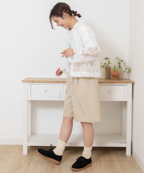 POU DOU DOU(プードゥドゥ)の「ボリュームタックハーフパンツ(その他パンツ・レディース・モカ/ライトブルー/ライトベージュ・3)」の8枚目の写真