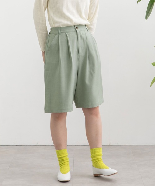 POU DOU DOU(プードゥドゥ)の「ボリュームタックハーフパンツ(その他パンツ・レディース・モカ/ライトブルー/ライトベージュ・3)」の11枚目の写真