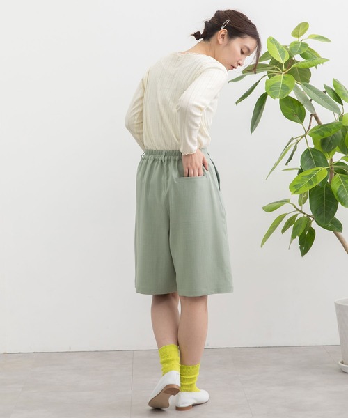 POU DOU DOU(プードゥドゥ)の「ボリュームタックハーフパンツ(その他パンツ・レディース・モカ/ライトブルー/ライトベージュ・3)」の15枚目の写真