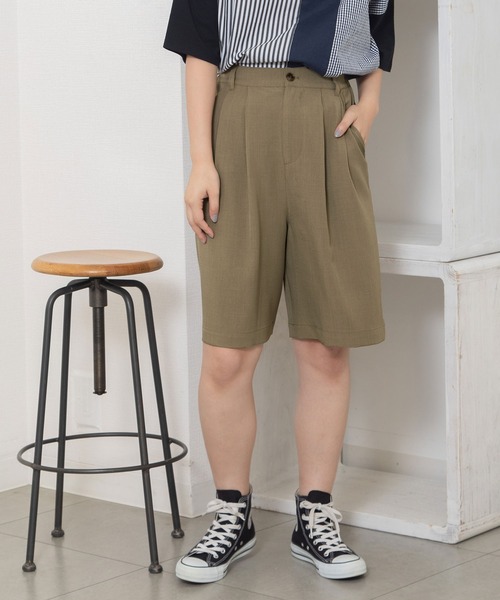 POU DOU DOU(プードゥドゥ)の「ボリュームタックハーフパンツ(その他パンツ・レディース・モカ/ライトブルー/ライトベージュ・3)」の17枚目の写真