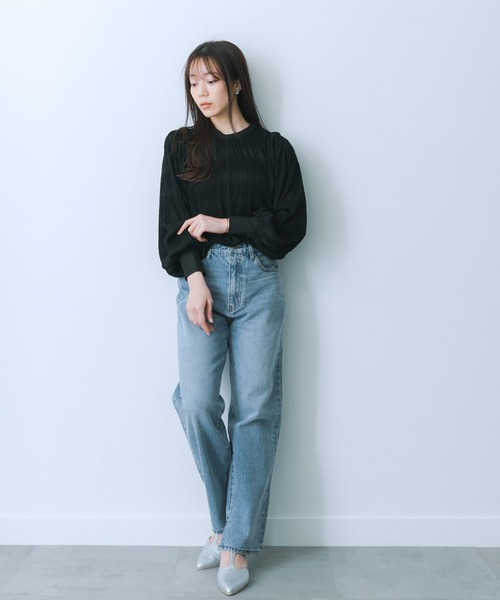 HEYUMM（ヘユム）の「ショルダータックシャーリングトップ