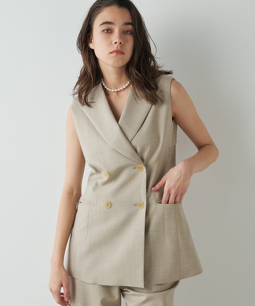 新品タグ付き✨定価5.7万✨ 24年 ウィムガゼット バックシャンジレ　ベスト Whim Gazette（ウィムガゼット）の「バックシャンジレ（ベスト）」 - WEAR