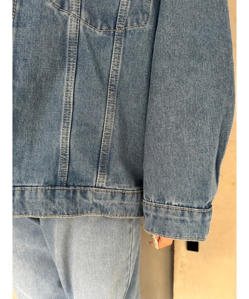 EGOIST（エゴイスト）の「オーバーサイズデニムジャケット（デニムジャケット・レディース・ブルー/サックスブルー・FREE）」の6枚目の写真